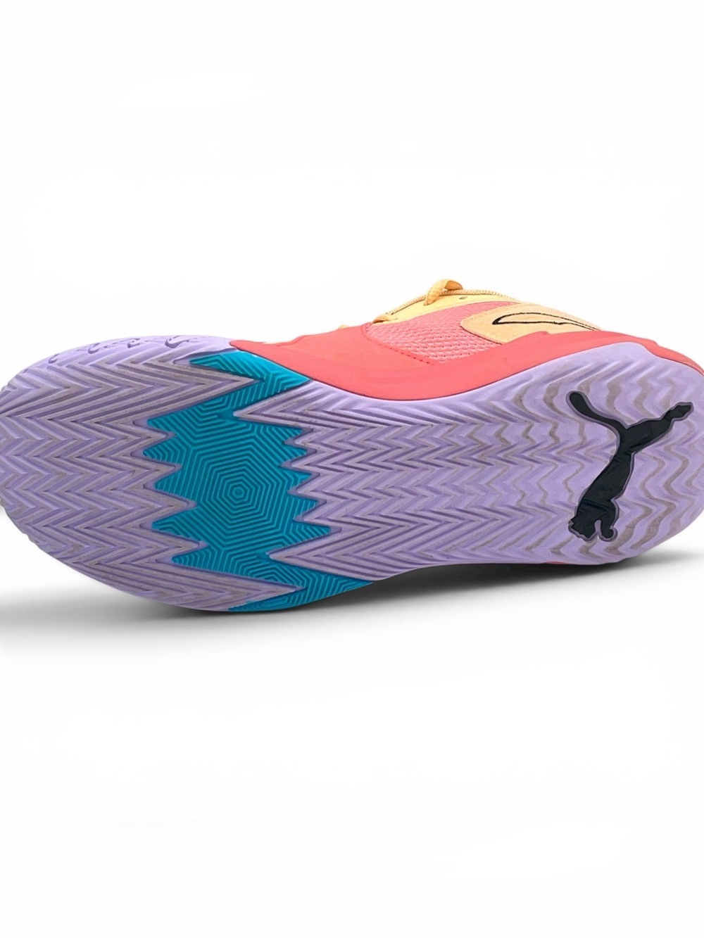 Puma MB.02 Basketball Shoes Pink Green Men’s Size 8 - Picture 6 of 8